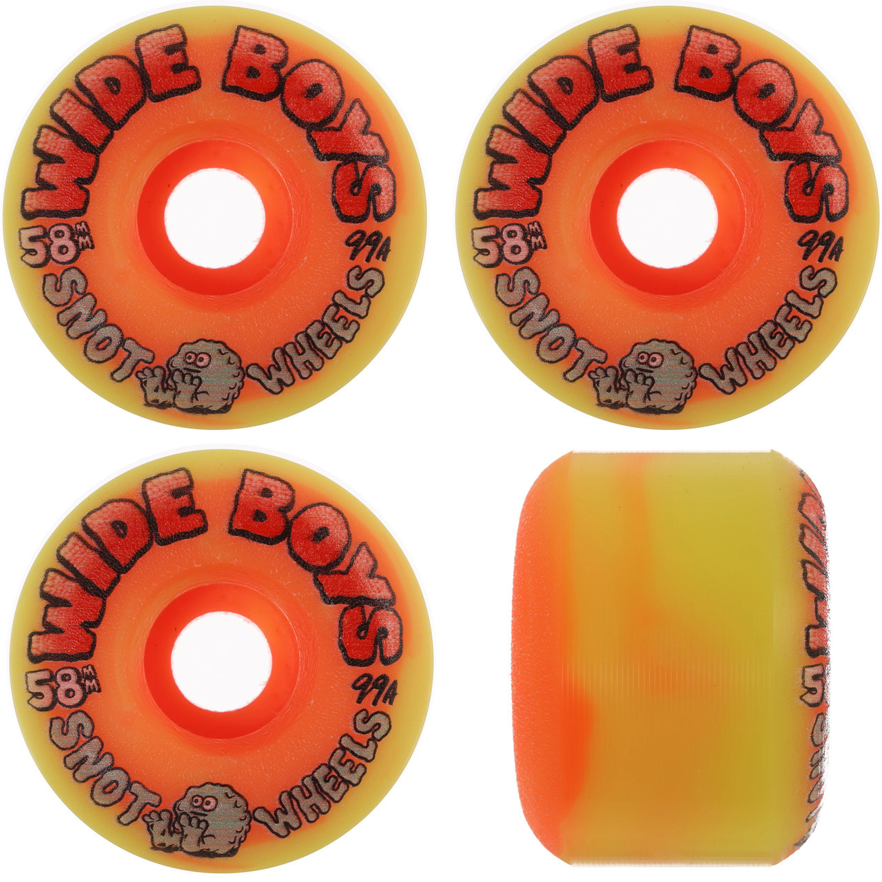 Snot wheels wide boys 54mm 99A スノットウィール Snot Wheel Co. Wide Boys Skateboard Wheels - 54mm 99a (Set